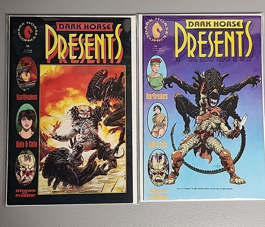 Dark Horse Presents #36 1st Aliens Vs Predator (1990 Dark Horse) Variants A & B