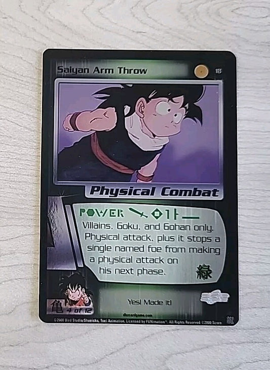 DBZ Dragon Ball Z FOIL Saiyan Arm Throw 18 CCG Limited Saiyan Saga LP