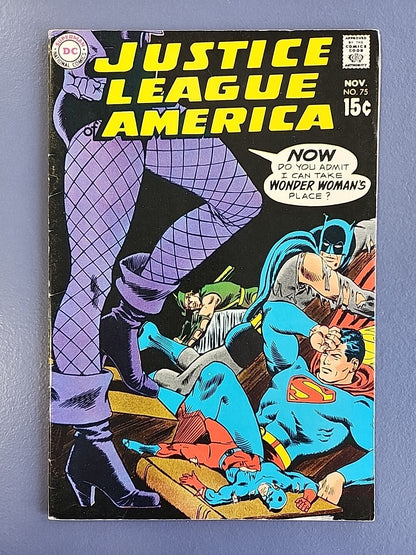 Justice League Of America #75 Fine 5.5/6.0 Black Canary Joins 1969