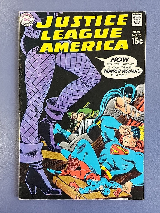 Justice League Of America #75 Fine 5.5/6.0 Black Canary Joins 1969