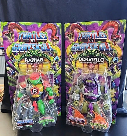 Masters of the Universe Origins Turtles of Grayskull Raphael Donatelo Unpunched