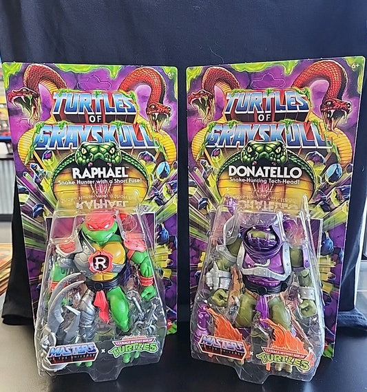 Masters of the Universe Origins Turtles of Grayskull Raphael Donatelo Unpunched