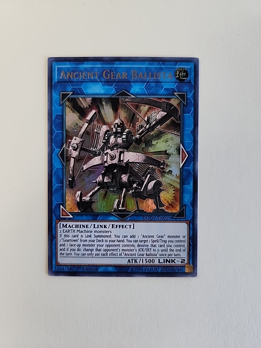 Yugioh Ancient Gear Ballista DUOV-EN010 Ultra Rare 1st Ed NM