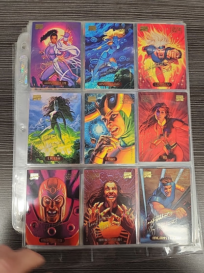 1994 Marvel Masterpieces Base Set Powerblast Silver Holofoil  Plus Signature 293