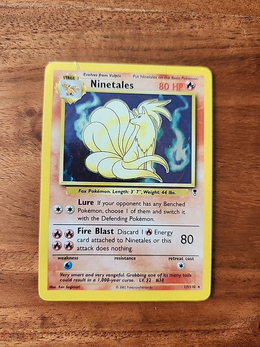 Ninetales 17/110 Holo Rare Legendary Collection Pokémon Card DMG Tape On Back