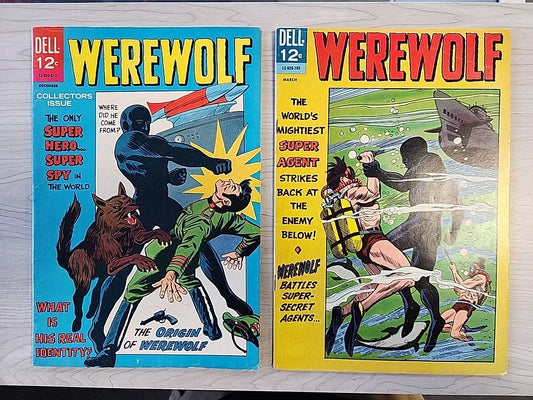 Werewolf #1 #2 Lot Of 2 Dell Comics Monster Issues FN