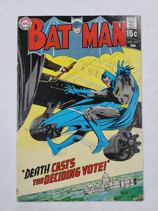 BATMAN 219 - VG/F 5.0 - COMMISSIONER GORDON - NEAL ADAMS ART (1970)