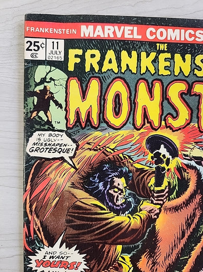 The Frankenstein Monster #11 Marvel Comics 1974 FN/VF Gary Friedrich