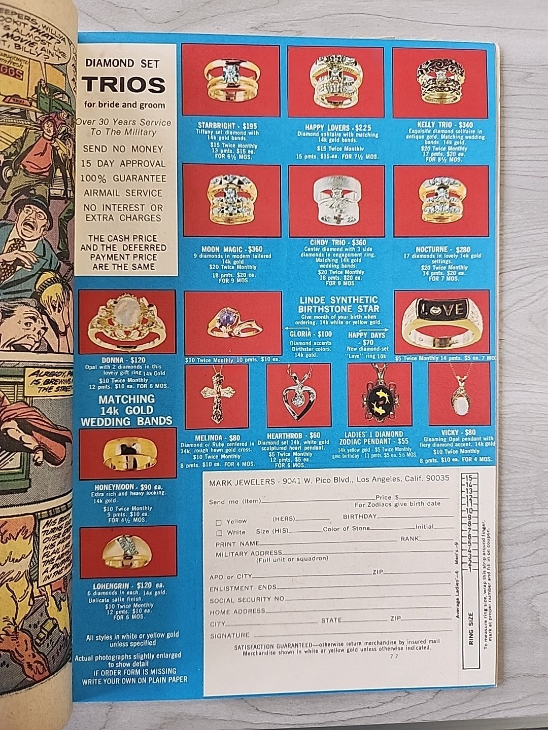 The Mighty Thor #232 MARK JEWELERS MILITARY INSERT Marvel Comics 1974 Higher Gr