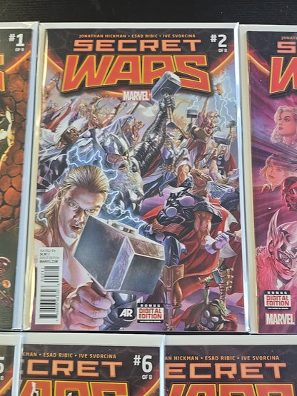 Secret Wars #1-9 (2015 Marvel) NM Complete Set  🔥 MCU RDJ DOOM KEY ISSUES 🔥 
