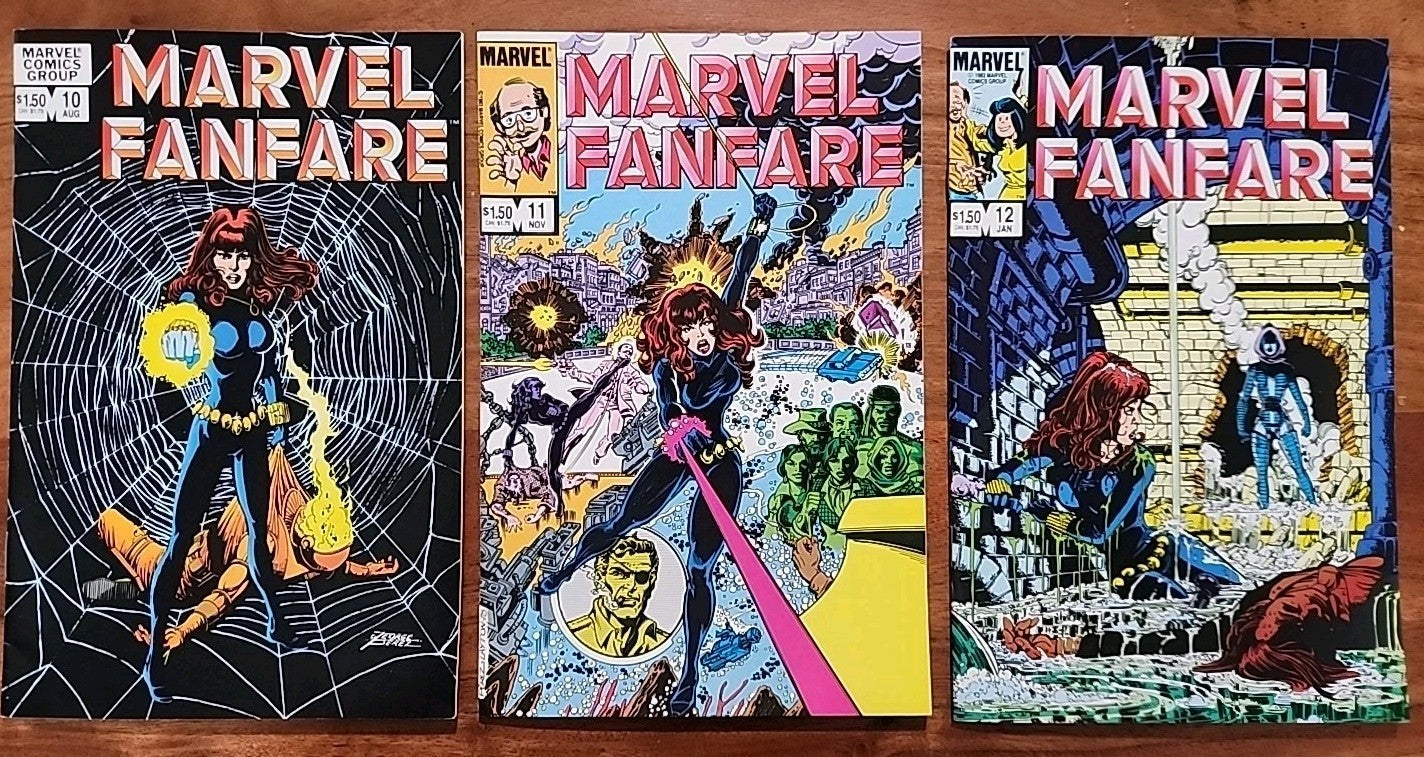 Marvel Fanfare 10 11 12 NM High Grade Black Widow Origin George Perez Key Issue