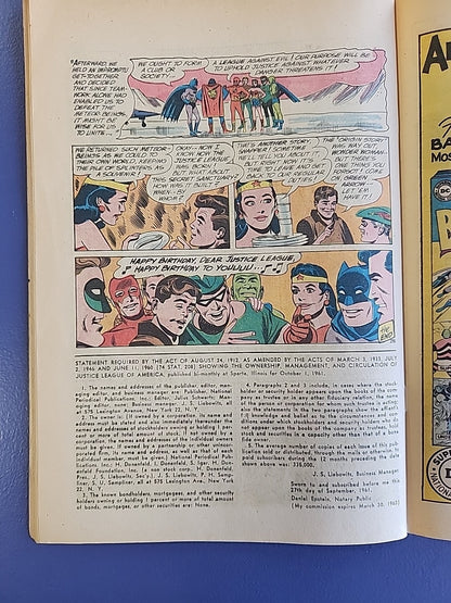 Justice League of America #9 VG/FN 1962 Justice League Origin DC Comics