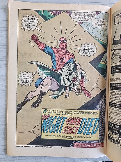 The Amazing Spider-Man #121 (1973) Death of Gwen Stacy Key Issue VG 4.0 Marvel