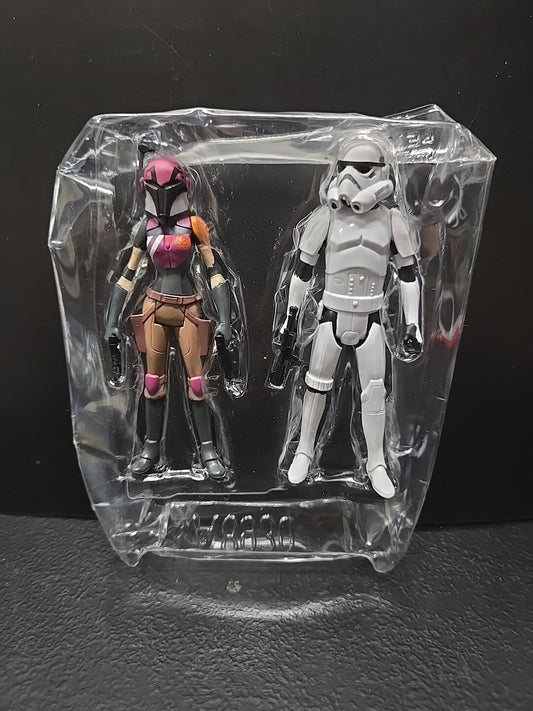 Star Wars Rebels MS08 Sabine Wren & Stormtroopwe 3.75" Hasbro 2014 Loose