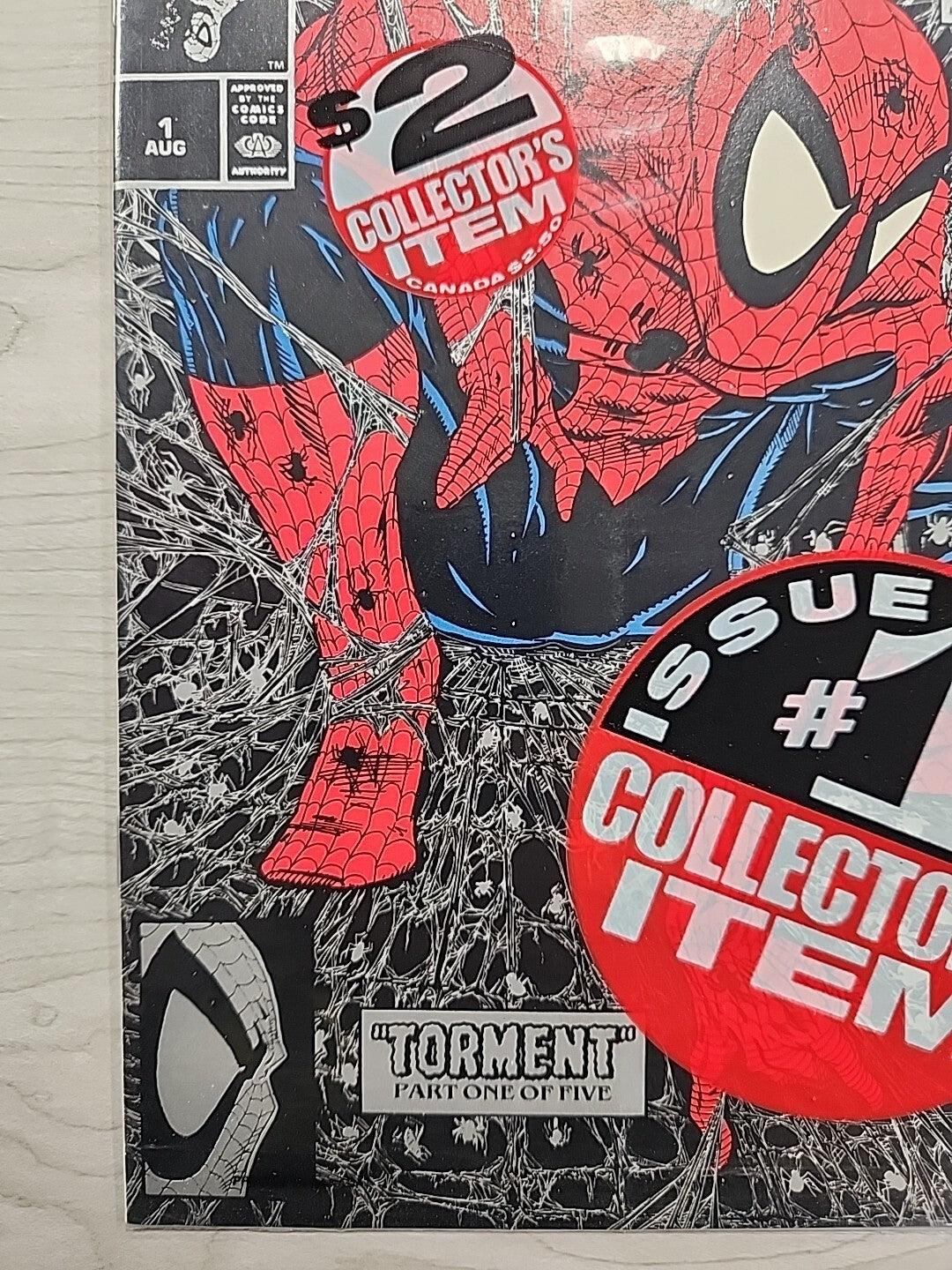 Spider-Man #1 Marvel 1990 Todd McFarlane Silver No Price Variant Sealed Polybag