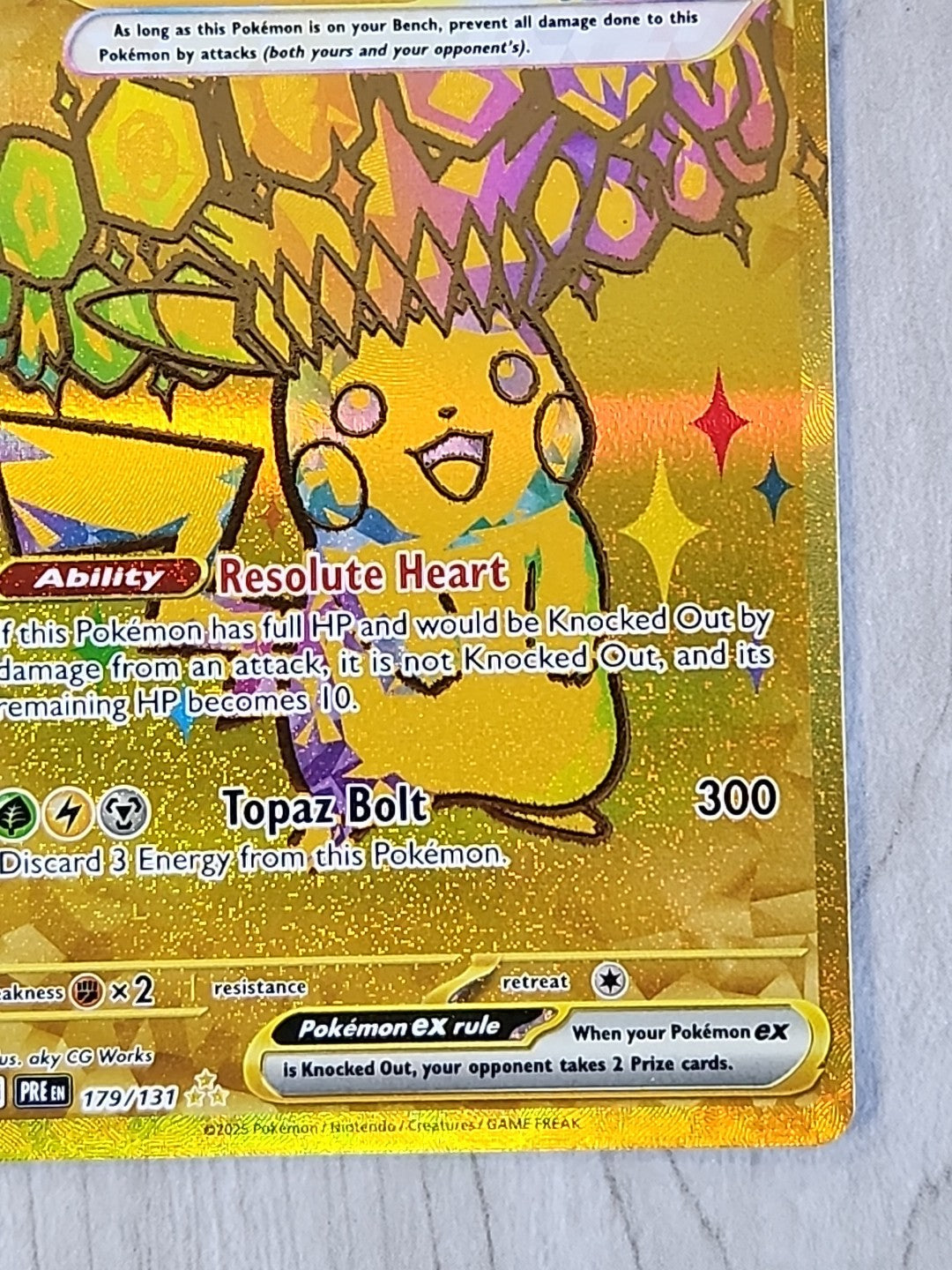 Pikachu ex Hyper Rare NM 179/131 SV: Prismatic Evolutions Pokemon