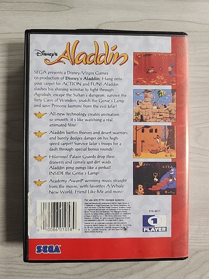 Disney's Aladdin (Sega Genesis, 1993) CIB Complete TESTED
