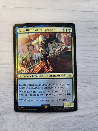 MTG Ezio, Blade of Vengeance Universes Beyond: Assassin's Creed NM FOIL Magic