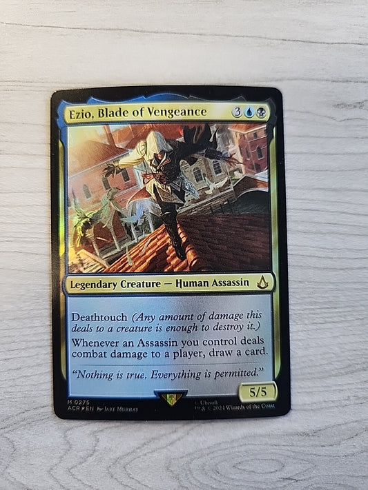 MTG Ezio, Blade of Vengeance Universes Beyond: Assassin's Creed NM FOIL Magic