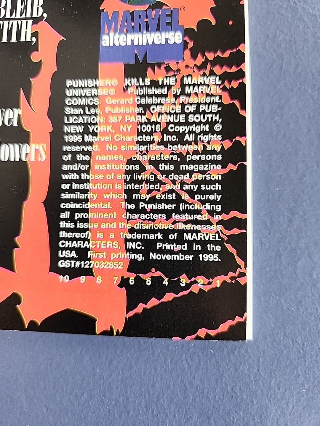Punisher Kills the Marvel Universe 1 Marvel 1995 First Printing High Grade