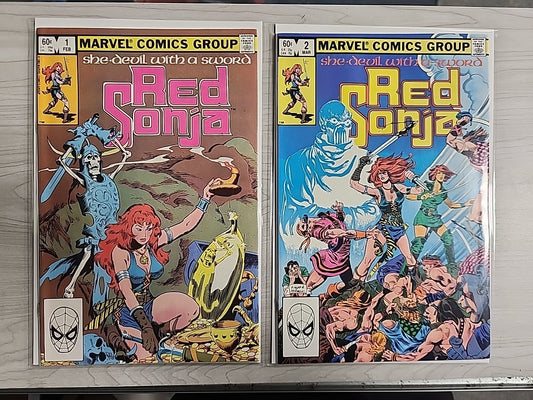 Red Sonja Vol. 2 #1, #2 (MARVEL Comics 1982)  VF/NM She-Devil With A Sword