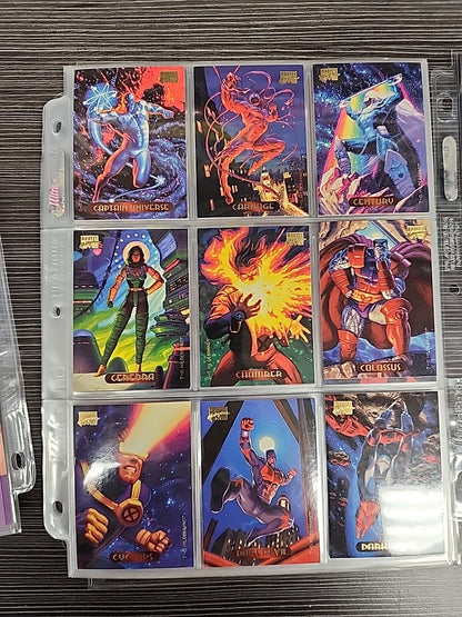 1994 Marvel Masterpieces Base Set Powerblast Silver Holofoil  Plus Signature 293