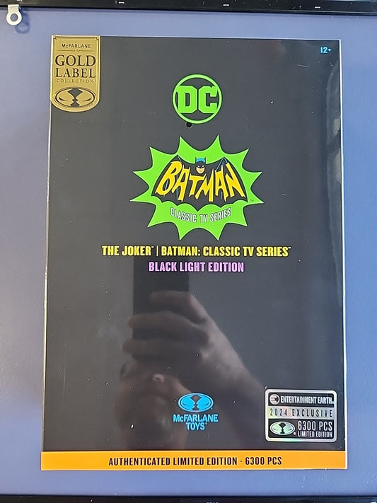 New Retro Joker Batman '66 Ltd Edition/6300 Exclusive Black Light Figure Sealed