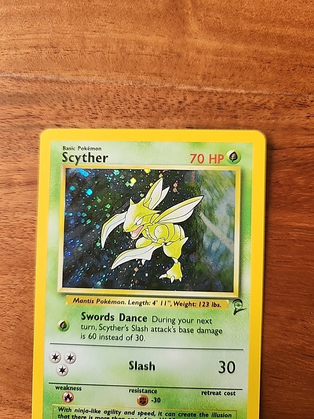 Scyther 17/130 Holo Rare Pokémon 2000 Base Set 2 LP