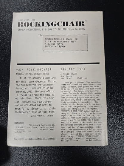 John Lennon Memorium - Rockingchair January 1981