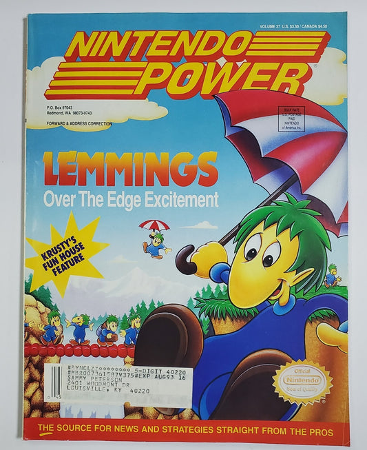 Nintendo Power #37 - Complete With Poster & Inserts 