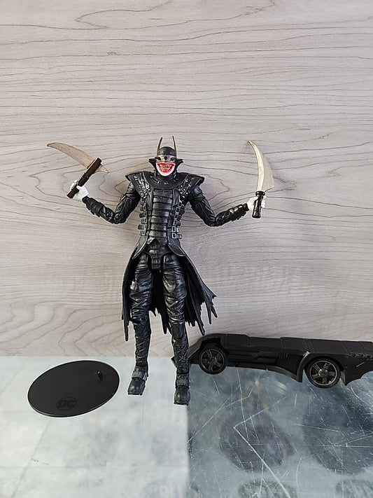 McFarlane Toys DC Multiverse LOOSE Batman Who Laughs 7" Figure Batmobile BAF