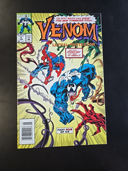 Venom: Lethal Protector #5 - Four 1st Appearances! Rare Newsstand Copy- VF/NM