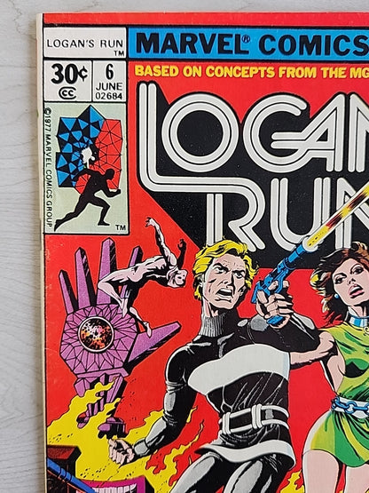 Logan's Run Vol. 1 #6 June 1977 Newsstand Bronze Age Marvel Comics FN+