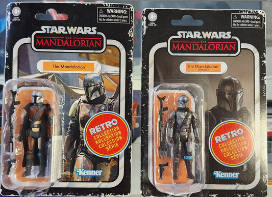 Star Wars Vintage Collection Retro  The Mandalorian  2 Figures Beskar & 1st App