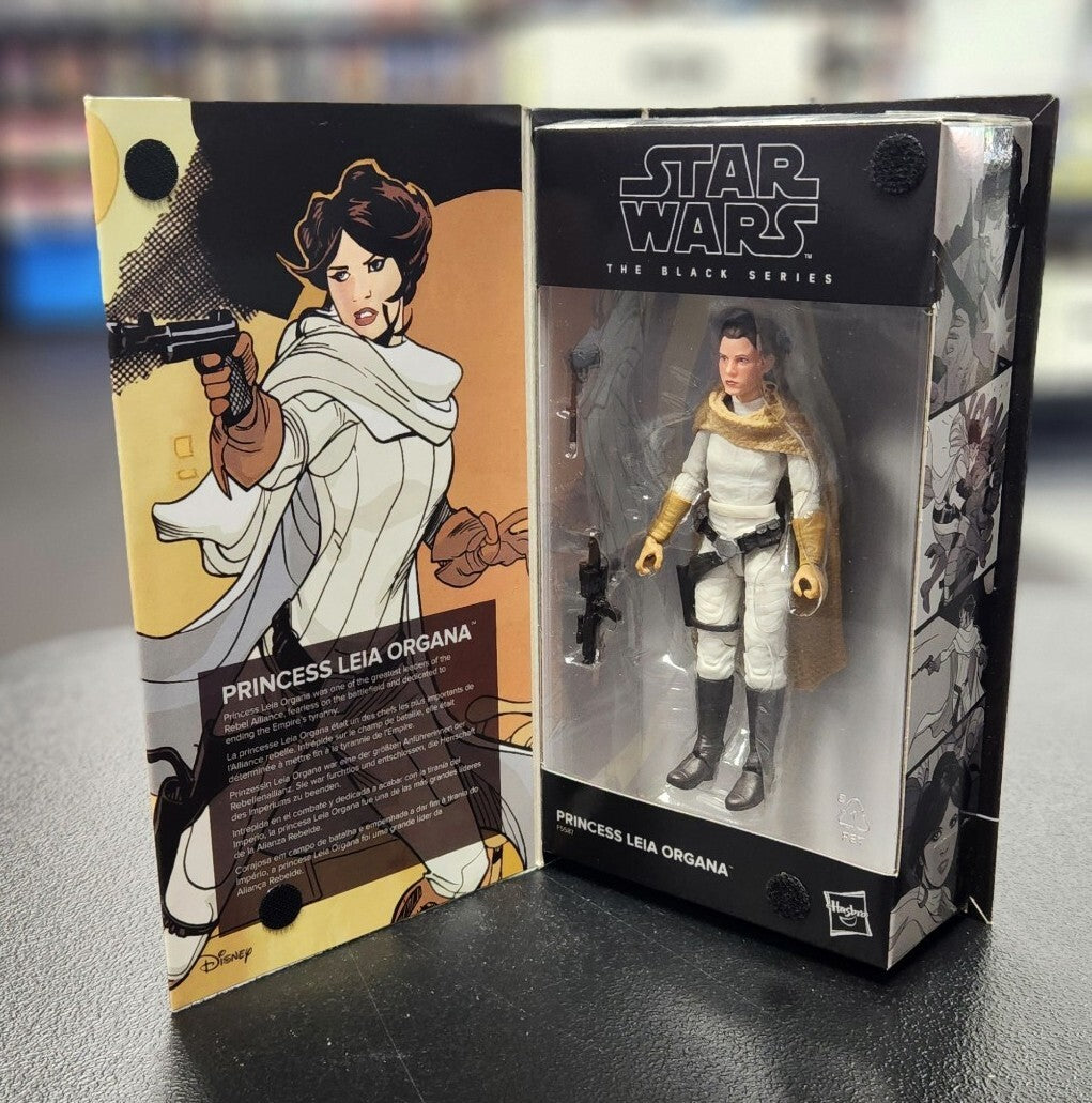 Star Wars The Black Series: Princess Leia Organa Action Figure Comic Book 