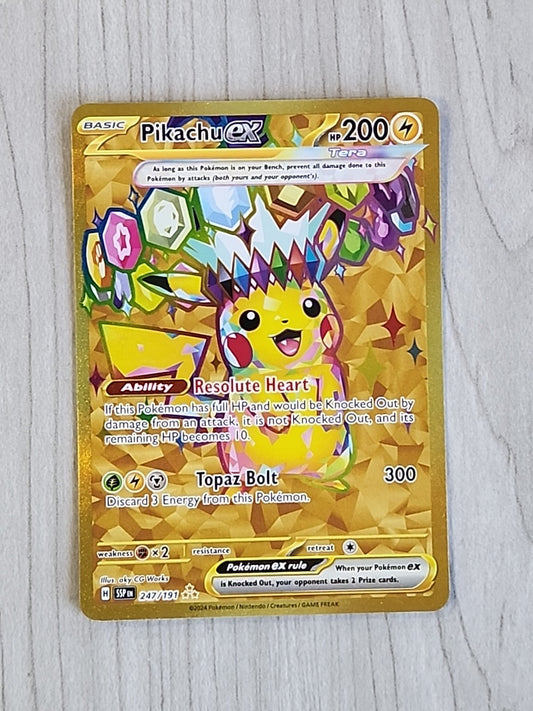 Pikachu ex 247/191 Surging Sparks 2024 SSP Secret Holo Pokémon Card TCG