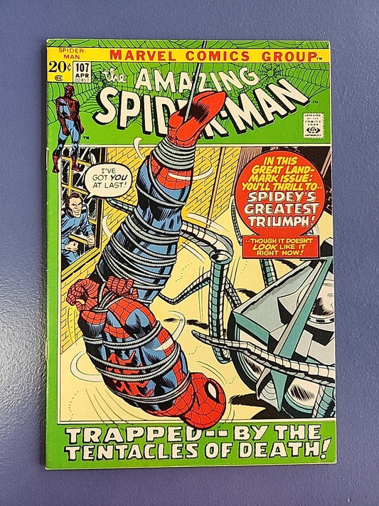 AMAZING SPIDER-MAN 107 8.0 VF Marvel 1972