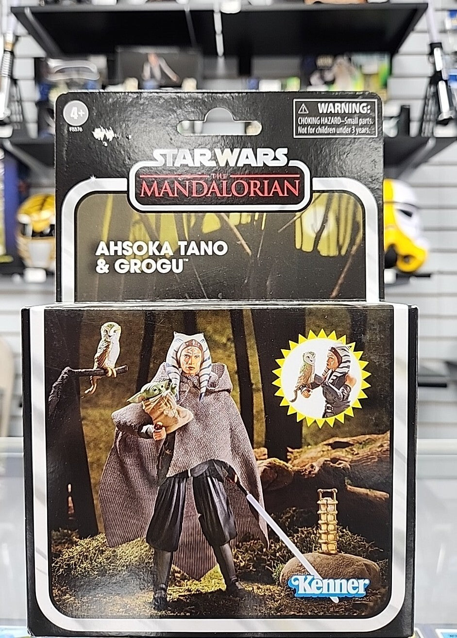 Star Wars The Vintage Collection Mandalorian Ahsoka Tano and Grogu KENNER FIGURE