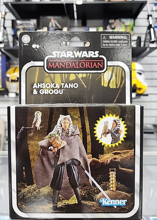 Star Wars The Vintage Collection Mandalorian Ahsoka Tano and Grogu KENNER FIGURE