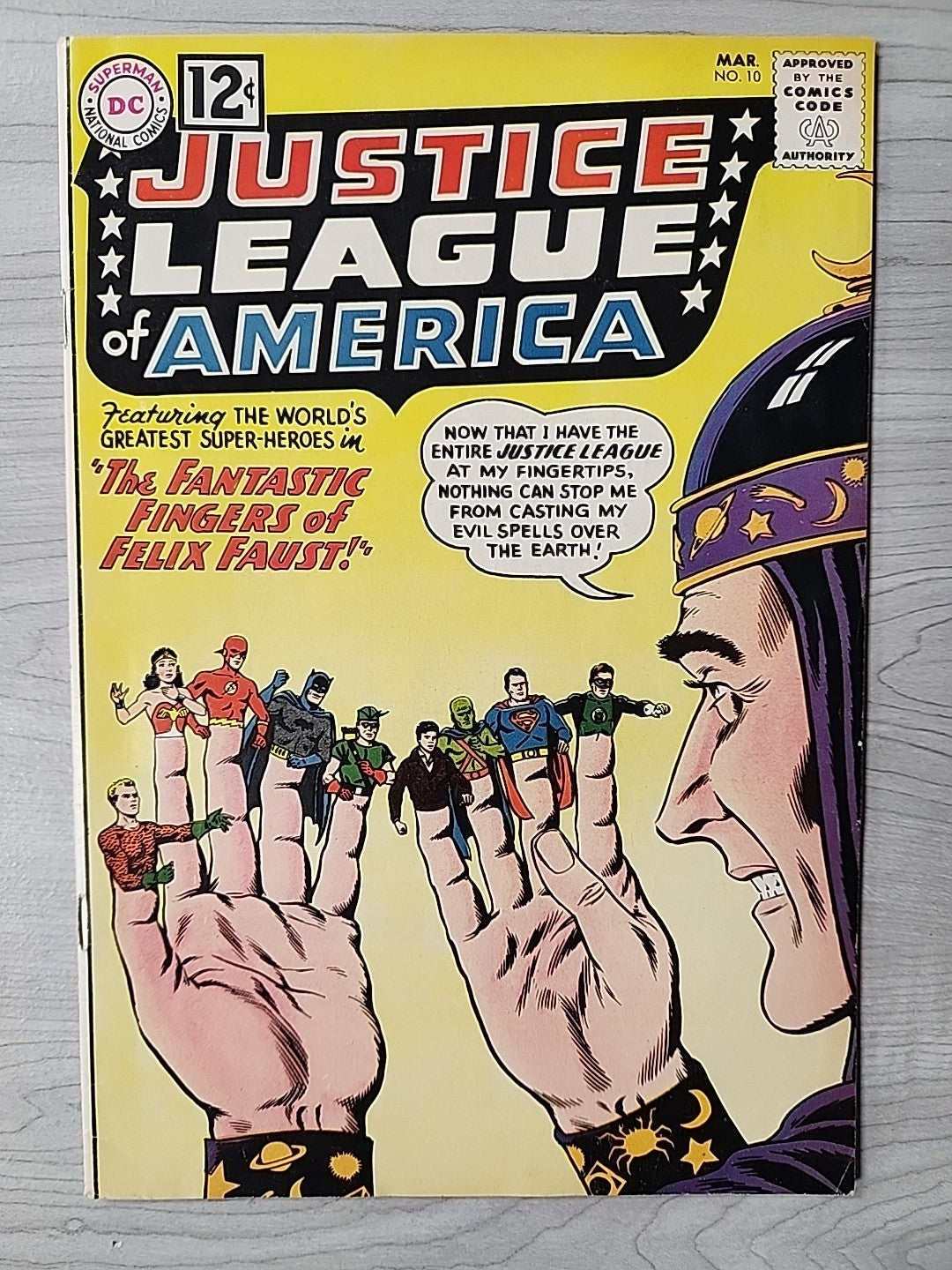 Justice League of America 10 1st Appearance Felix Faust JLA 1962 DC FN/VF 7.0