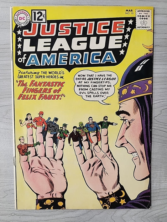 Justice League of America 10 1st Appearance Felix Faust JLA 1962 DC FN/VF 7.0