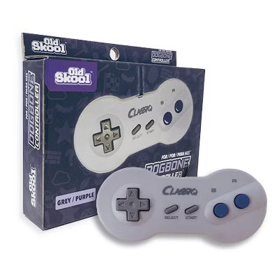 NES COMPATIBLE DOGBONE CONTROLLER GREY/PURPLE