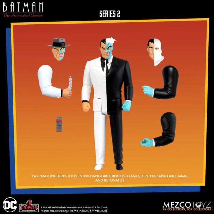 Mezco 5 Points Batman the Animated Series Series 2 TWO-FACE 3.75" Action Figure
