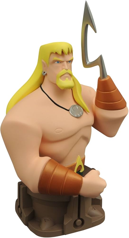 AQUAMAN ANIMATED JUSTICE LEAGUE RESIN BUST