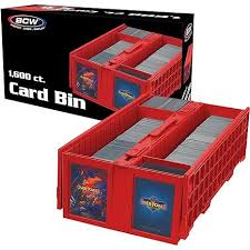 BCW PLASTIC 1600CT CARD BIN RED