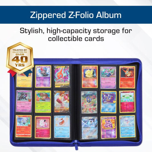 BCW Z-FOLIO 9-POCKET CARD BINDER BLUE