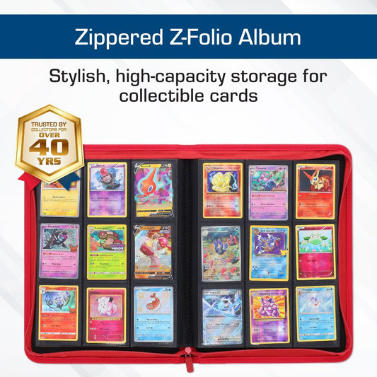 BCW Z-FOLIO 9-POCKET CARD BINDER RED