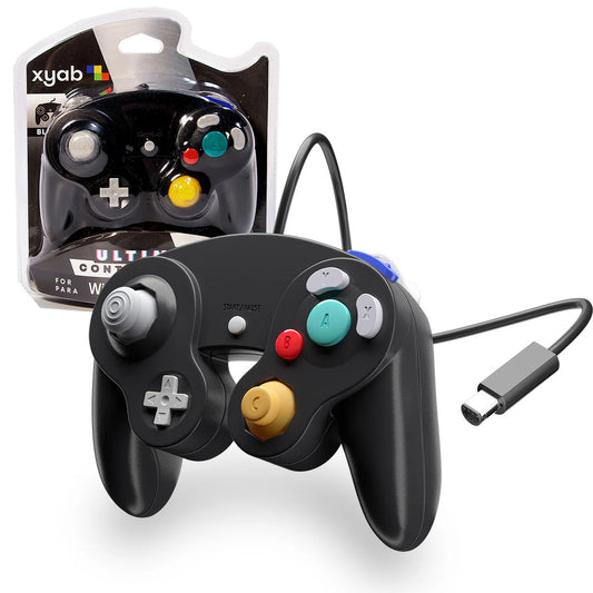GC GAMECUBE/WII BLACK CONTROLLER