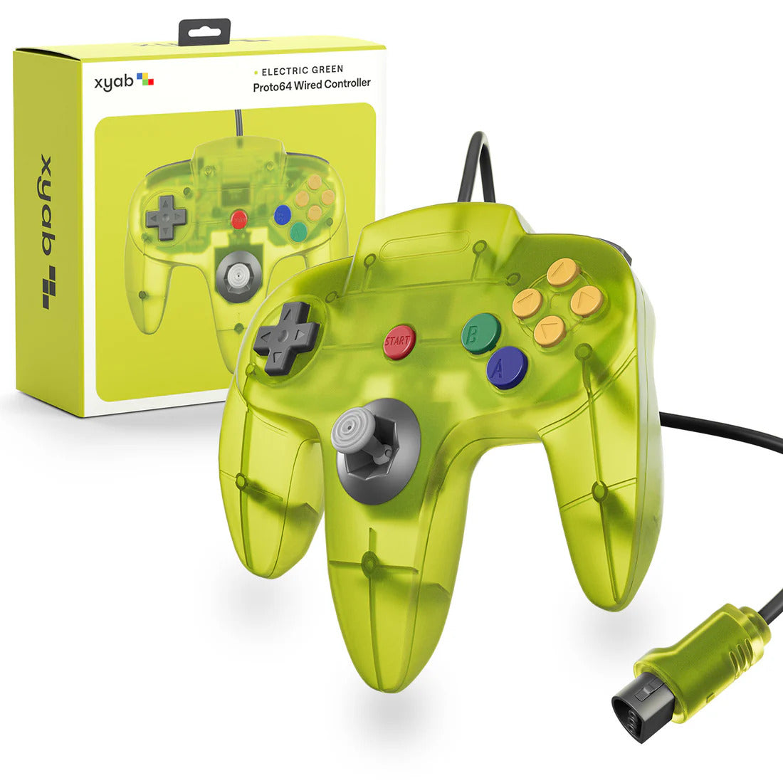 N64 ELECTRIC GREEN PROTO64 WIRED CONTROLLER