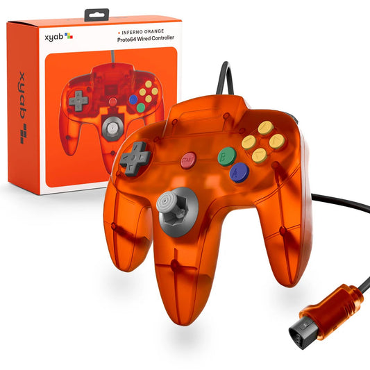 N64 INFERNO ORANGE PROTO64 WIRED CONTROLLER